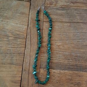 Beautiful dark green nugget necklace